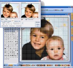 two children are shown on the screen and one is in front of them, with another child's face