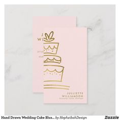 two white cards with gold foil on the front and back of each card are shown