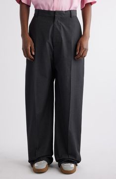 32" inseam; 26" leg opening; 16" front rise; 17" back rise (size 34 US/ 50 EU) Mens Single Pleat Pants, Striped Wide-leg Pants For Business Casual, Tailored Tapered Leg Bottoms With Vertical Stripes, Straight Leg Bottoms With Vertical Stripes For Business, Tailored Tapered Leg Pants With Vertical Stripes, Pinstripe Tapered Leg Business Bottoms, Tailored Pants With Vertical Stripes And Tapered Leg, Business Casual Wide-leg Pants With Vertical Stripes, Tailored High-waisted Vertical Striped Pants