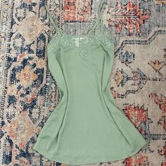 Brand New, Never Worn No Flaws Cute Mini Dress Lace Trim Dresses Light Green, Mini Dress Lace, Cute Mini Dress, H M Dresses, Feminine Look, Hm Dress, Lace Mini Dress, Dress Lace, Light Green