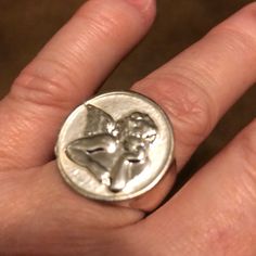 “Sweet Angel Ring” - Size 8, Silver Euc Will Only Discount If Part Of A Bundle Angel Ring, Womens Jewelry Rings, Ring Size, Bundles, Women Jewelry, Angel, Ring, Silver, Color