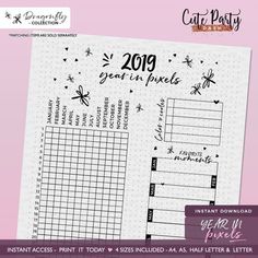 the printable planner sheet is shown in black and white