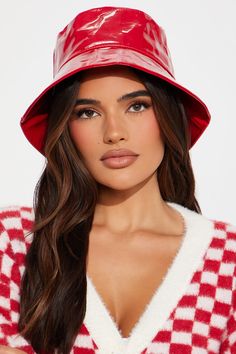 Available In Black And Red. Bucket Hat Faux Patent Leather Material Imported California Proposition 65 WARNING: Cancer and Reproductive Harm - www.P65Warnings.ca.gov. | Meet Me Outside Bucket Hat in Red by Fashion Nova Red Bucket Hat, Red Fashion, Leather Material, Patent Leather, Fashion Nova, Bucket Hat, Accessories Hats, The Outsiders, Black And Red