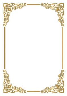 an ornate gold frame on white background