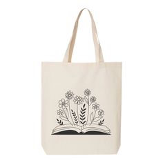 "Books are Magic Tote Bag, Gift For Reader, Book Tote Bag, Library Bag, Grocery Bag, Gift to Her, Book Lover, Shoulder Bag, Farmers Tote Bag 6.0 oz., 100% cotton 20\" self-fabric handles 9\" handle drop Bottom gusset 15\"W x 16\"H x 3\"D" Rectangular Canvas Bag With Bookish Style, Bookish Rectangular Canvas Bag, Literary Tote Bag For Gift, School Tote Bag With Flat Pocket, Literary Style Tote Bag For Gift, Bookish Tote Bag For Everyday Use, Bookish Canvas Tote Bag For Everyday Use, Everyday Bookish Tote Canvas Bag, Bookish Rectangular Bag For Daily Use