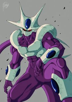 an anime character in purple and white