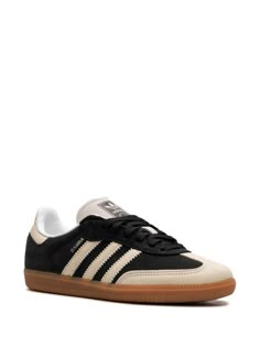 Adidas Samba "Black/White" Sneakers - Farfetch Samba Black, Adidas Samba Black, Samba Sneakers, Black White Sneakers, Indoor Football, Classic Adidas, Adidas Samba Og, Black And White Sneakers, Shoe Inspo