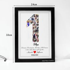 the number one photo frame is shown next to a pair of scissors