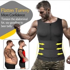 Get Faster Results in your Training with this Super Effective Slimming Sauna Vest. Help Yourself Burn Up More Calories per Minute! This slimming sauna vest is made of top-quality neoprene and nylon, which is smooth, healthy, moisture-wicking, combined with a healthy lean diet, and drink plenty of water. Using sauna sui Lean Diet, Waist Trainer For Men, Fat Burner Workout, Waist Trainer Vest, Sweat Vest, Flatten Tummy, Sauna Suit, Extreme Workouts, Drink Plenty Of Water