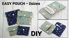 the instructions for how to make an easy pouch