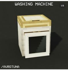 an image of a box that is made out of wood and paper with the words washing machine on it