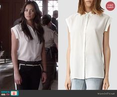 the vampire wears this white shirt with collared neckline and cuffs on arrow tv