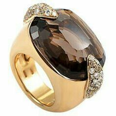 Black Hills Gold Jewelry, Diamond Quartz, Modern Ring, Quartz Ring, Stylish Jewelry, Smoky Quartz, Cocktail Rings, Estate Jewelry, Ring Designs