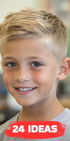 Boy’s Short Haircut, Best Boy Haircuts 2024, Kids Low Fade Haircut, Boys Hair Short Sides Long Top, Soccer Haircuts For Boys, Boys Trendy Haircuts 2024, Buzz Cuts For Boys, Easy Boys Haircut, Boys Haircut With Cowlick