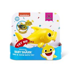 the baby shark toy is in its packaging