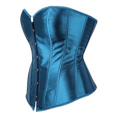 Create the perfect silhouette with one of our amazing corsets! Our overbust corsets are made with a blend of polyester, spandex, and satin, with plastic boning and a dual closure of hooks and lace-up. Drag queens rave about our corsets - get yours today! Materials: Polyester, spandex, satin Bone material: Plastic Closure: Hooks, Lace-up IMPORTANT: Please, measure yourself and check the size chart before placing your order. Select the size according to your natural waistline measurement. If you'r Workout Corset, Bridal Corset, Blue Corset, Plus Size Corset, Body Shapewear, Gothic Corset, Corset Bustier, Overbust Corset, Corsets And Bustiers