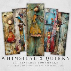 the book cover for whimsical and quirky