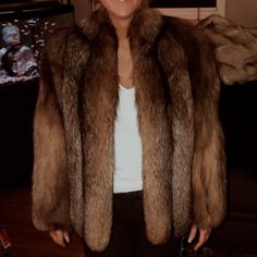 Beautiful Condition!!! No Shedding. Authentic. Worn Once! I Have Three Furs For Sale. If You Bundle, Will Give You An Amazing Deal!! Fox Fur Coat, Fox Fur, Fox, Fur Coat, Bomber Jacket, Jackets & Coats, Jackets For Women, Clothes, Color