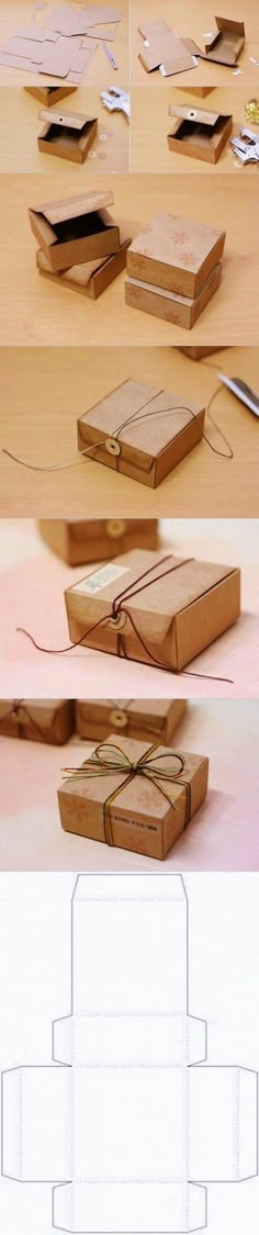 an open cardboard box sitting on top of a wooden table