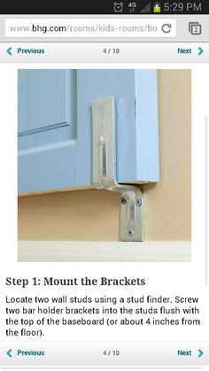 a screen shot of a website page with an article about mounting brackets