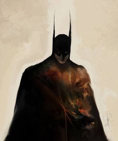 a painting of a man in a batman costume