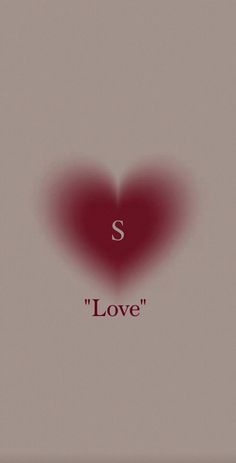 a red heart with the letter s in it's center and words above it