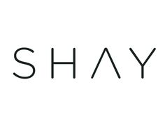 the word shay written in black on a white background