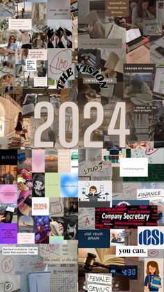 a collage of images with the words 2020 written on them