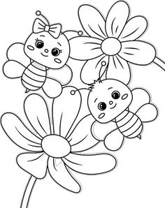 two teddy bears sitting on top of a flower with one bear holding onto the petals