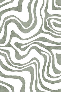 an abstract pattern with wavy lines in shades of grey and white on a light green background