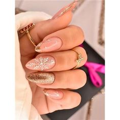 January Nails, Snowflake Nails, Types Of Nails, Best Acrylic Nails