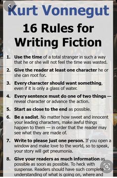 the rules for writing fiction in english