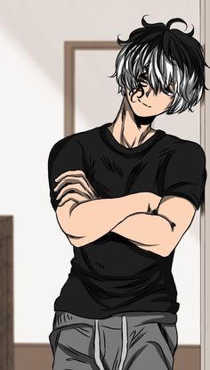 an anime character with his arms crossed