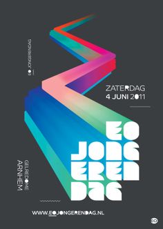 an event poster with colorful lines and the words, e - sider dag