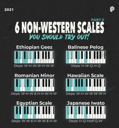 six unique scales you should try out in the piano lesson book, which is also available for