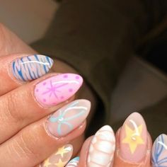 Fish Nails, Beachy Nails, Hippie Nails, Christmas Gel Nails, Beach Nails