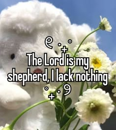 the lord is my shepherd, i lack nothing