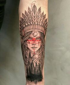 Tattoo Indien, Bohemian Tattoo, Forearm Flower Tattoo, Epic Tattoo, Cool Forearm Tattoos, Indian Headdress, Initial Tattoo