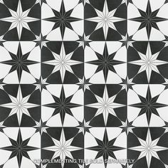 an abstract black and white pattern with stars on the bottom, which appear to be overlapping