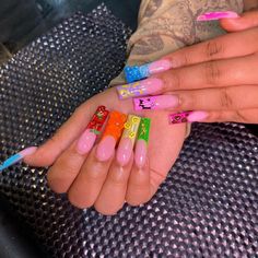 Nurse Nails, Diy Acrylic Nails, Creative Nail Designs, Long Acrylic, Holographic Nails