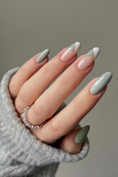 Discover 46 trendy acrylic nail designs that will make you want them done today. Credit: amberjhnails Cute Nails For Fall, Cute Acrylic Nail Designs, Pastel Nails, Chic Nails, Green Nails