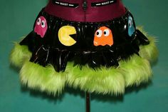 Ms Pacman Costume, Crochet Pacman, Kandi Skirt, Dark Decora Fashion Outfits, Decora Fashion Outfits Rainbow, Decora Harajuku, Rave Fits, Silly Clothes, Scene Outfits