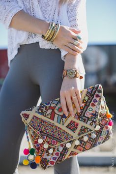 Adorned Boho Kantha Bag $89.99 Boho Clutch, Ethnic Bag, Bohemian Bags, Pola Sulam, Bohemian Accessories, Embroidery Bags, Kelly Bag, Boho Bags, Boho Accessories