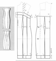 the front and back views of a women's dress pattern