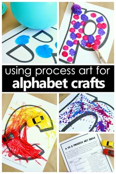 an alphabet craft for kids using process art