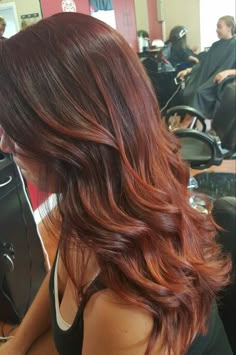 Red balayage Redhead Facts, Magenta Hair Colors, Brunette Medium, Winter Hair Colors, Red Ombre Hair, Magenta Hair, Fall Hair Color Trends, Ferrari Red