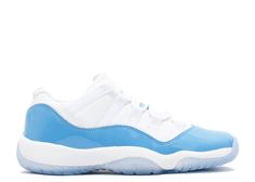 Air Jordan 11 Retro Low GS 'UNC' - Air Jordan - 528896 106 - white/university blue | Flight Club Blue Jordan 11, White Jordan 11, Jordan 11 Blue, Blue And White Jordans, Jordan Shoes For Men, Unc University, Air Jordan 11 Retro Low, Jordan Low, Air Jordan 11 Low