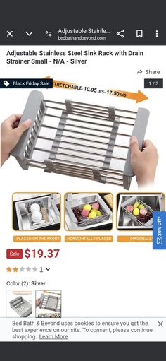 Drying Rack Kitchen, Sink Shelf, Over Sink, Square Sink, Kitchen Baskets, Sink Strainer, Over The Sink, Sink Organizer