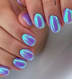 Mermaid Colored Nails, Mermaid Blue Nails, Summer Chrome Nails 2024, Purple Mermaid Nails, Fish Scale Nails, Summer Chrome Nails, Purple Chrome Nails, Purple Chrome, 23rd Anniversary