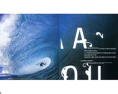 an advertisement for a surfboard company with the image of a person riding a wave